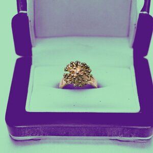 Sterling Silver 925 MCM Atomic Sputnik Starburst Ring Size 7